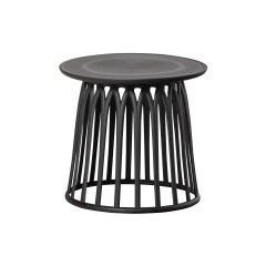 SIDETABLE MUSH BLACK PLASTIK OUTDOOR - CAFE, SIDE TABLES